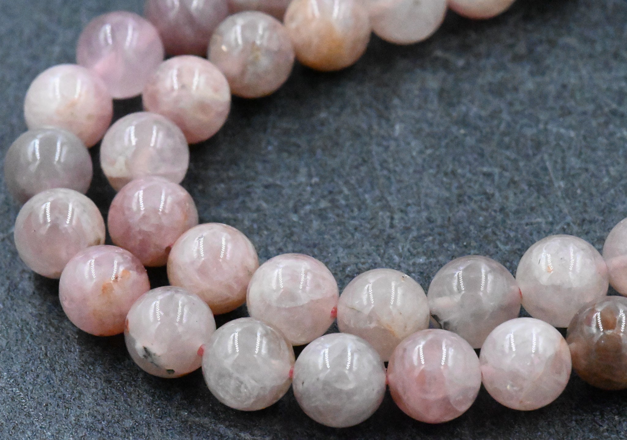 Madagaascar Rose Quartz 6mm, 8mm Pink Rose Quartz  -15 inch strand