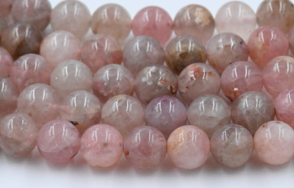 Madagaascar Rose Quartz 6mm, 8mm Pink Rose Quartz  -15 inch strand