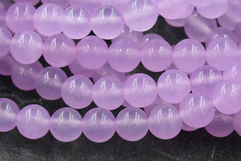Thistle Purple Jade, 4mm, 6mm, 8mm, 10mm Purple Jade Round Beads -15 inch strand