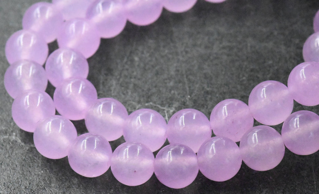 Thistle Purple Jade, 4mm, 6mm, 8mm, 10mm Purple Jade Round Beads -15 inch strand