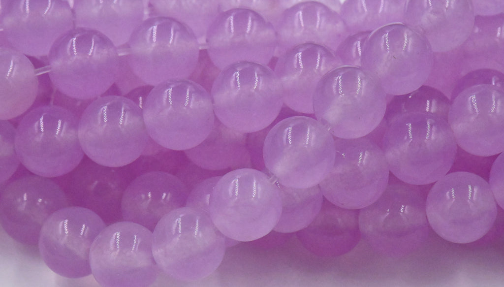 Thistle Purple Jade, 4mm, 6mm, 8mm, 10mm Purple Jade Round Beads -15 inch strand