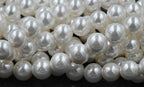 South Sea Shell Pearl, Oyster White 8mm Rounds -50pc