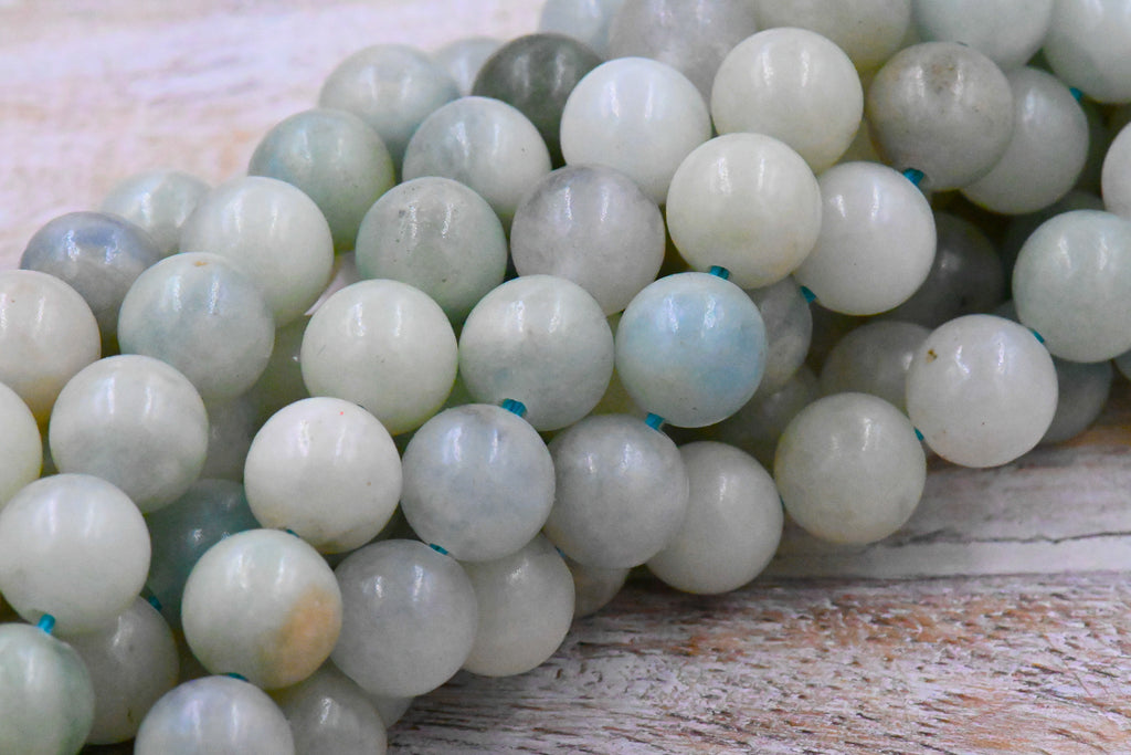 Aquamarine Beads Strands, 6mm, 8mm, grade B, Round -15.5 strand
