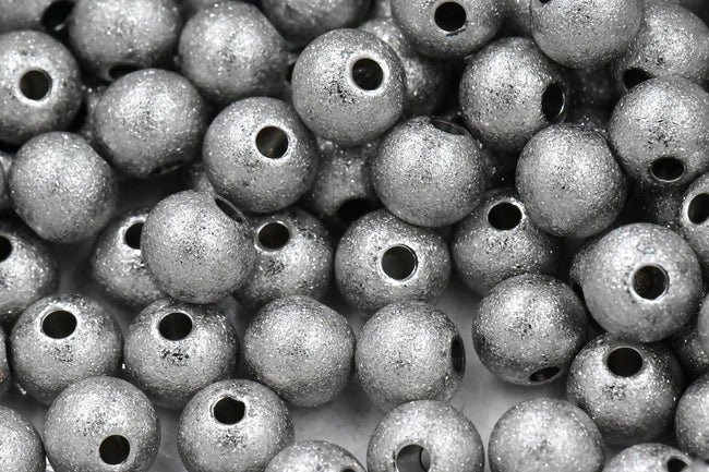 304 Stainless Steel Stardust Spacer 25pc, 3mm 5mm 6mm 8mm 10mm Beads Hover Image