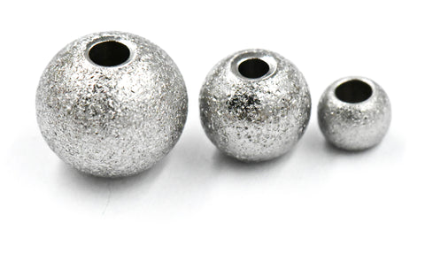 304 Stainless Steel Stardust Spacer 25pc, 3mm 5mm 6mm 8mm 10mm Beads