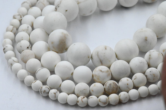 Matte White Magnesite 4mm, 6mm, 8mm, 10mm, 12mm Main Image