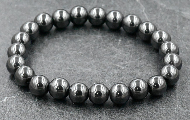 Custom Hematite Bracelet 6mm, 8mm or 10mm Hover Image