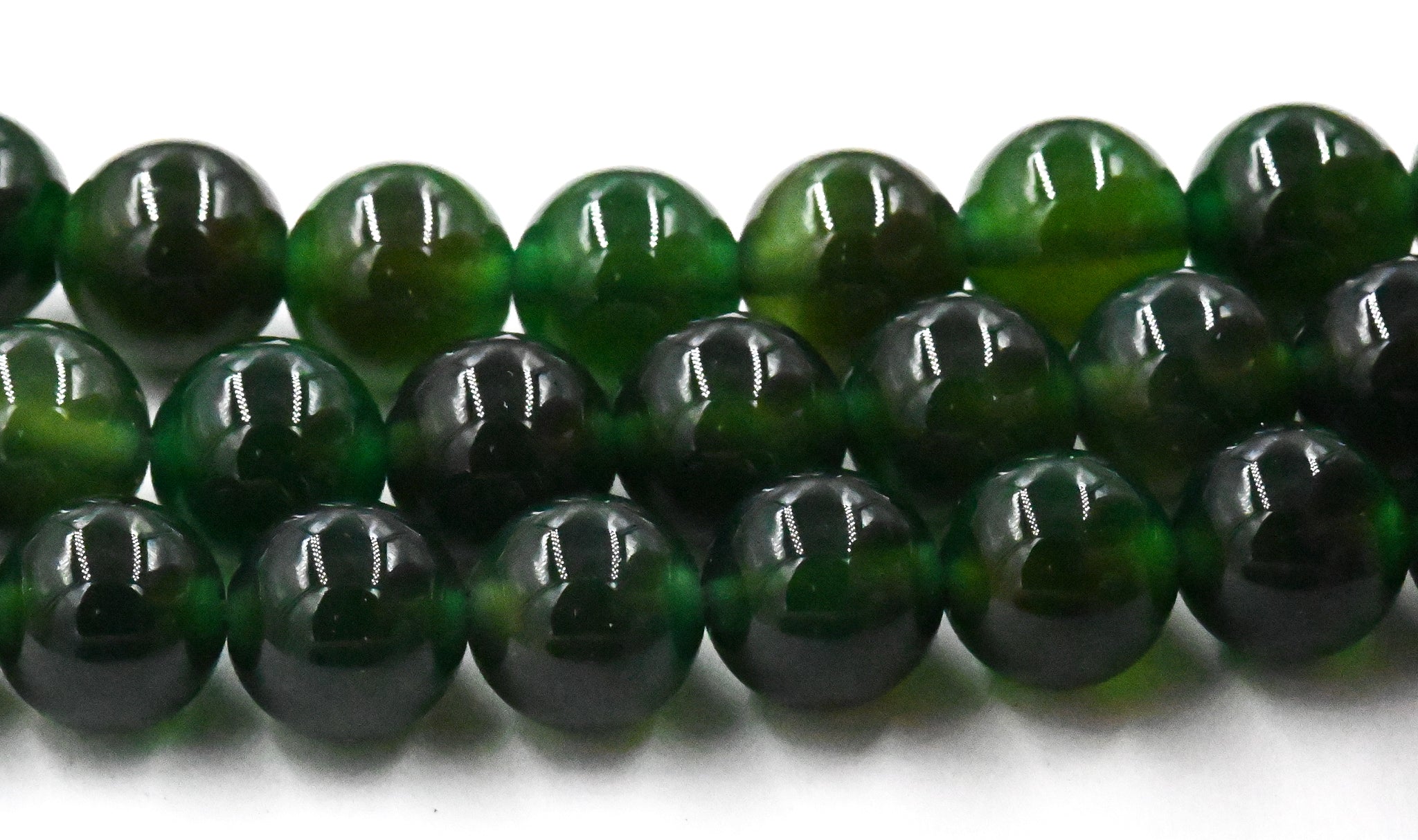 Natural Green Agate Beads Strands, 8mm
