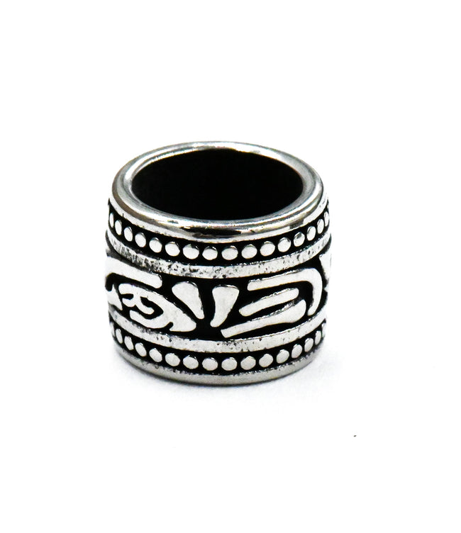304 Stainless Steel Spacer Beads, Large Hole Beads, 2pc Column, Antique Silver, 10.5x9mm Main Image