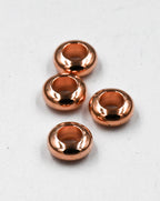 Rose Gold Spacer, 6mm Large Hole Rose Gold Rondelle, 50pc