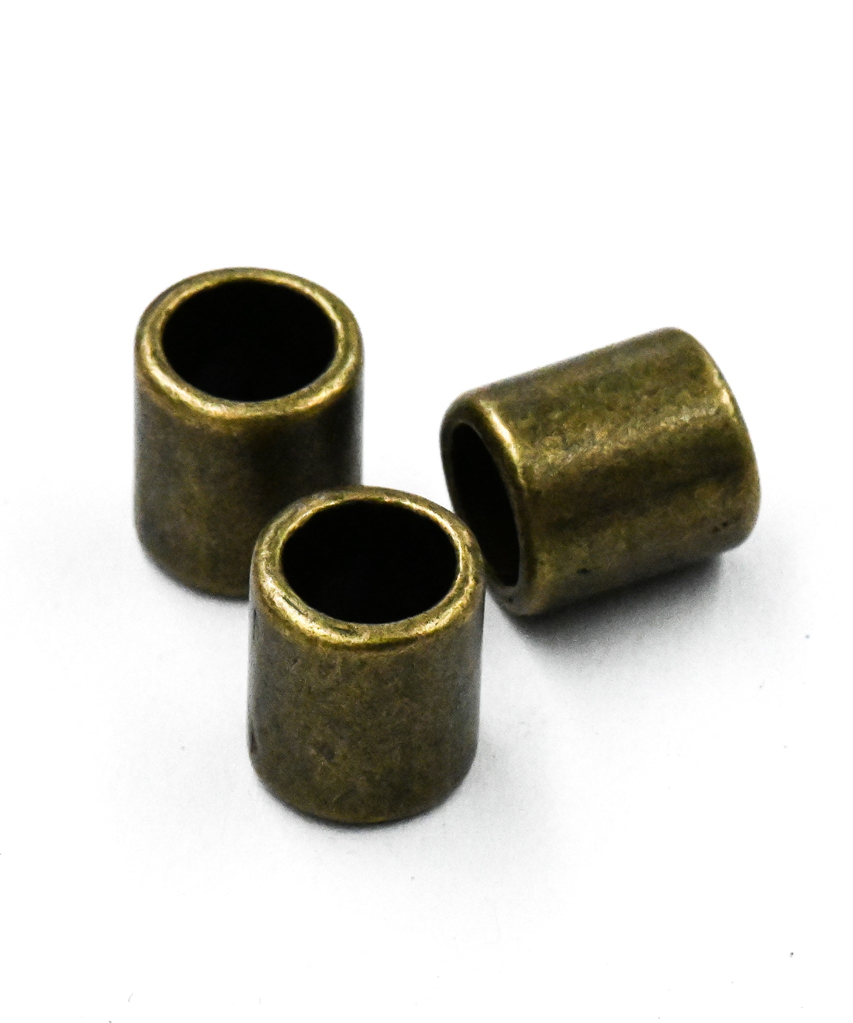 Antique Silver Copper, Bronze Tibetan Style Rondelle Column, 9x8mm Spacer Beads -25