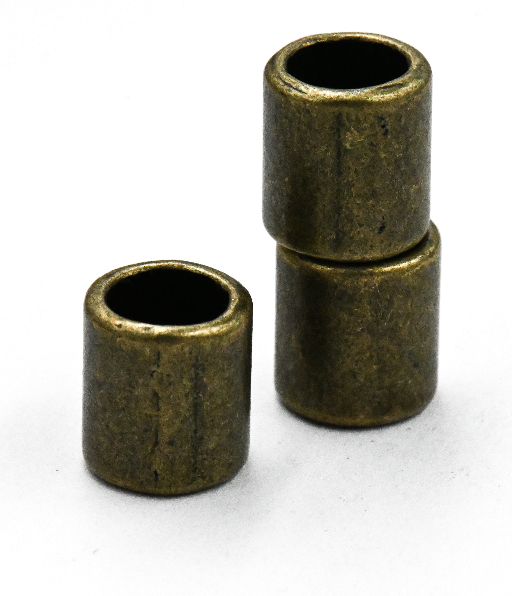 Antique Silver Copper, Bronze Tibetan Style Rondelle Column, 9x8mm Spacer Beads -25