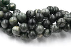 TWO STRANDS Green Wood Lace Stone Beads, 8mm