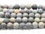 Silver Leaf Jasper Beads Strands, Frosted, Round, 8mm
