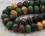 Picasso Rondelle Fall Forest Mix 25pc 5x7mm Faceted