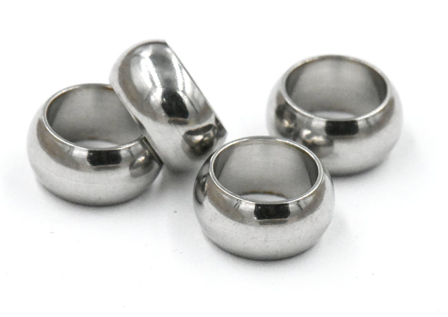 Large Hole Stainless Steel Spacer 10x5mm -10pc Main Image