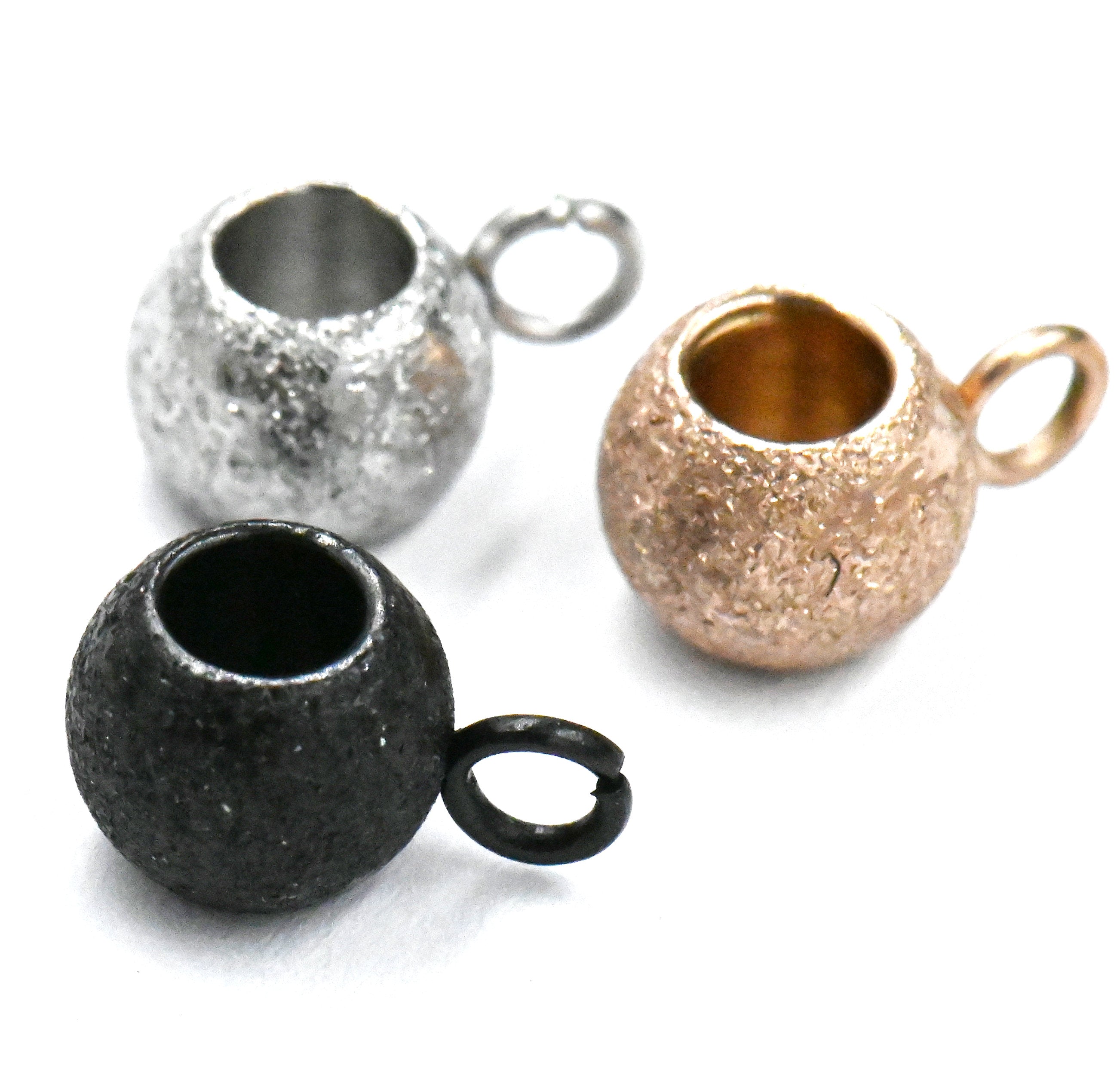 Stainless Steel Stardust 6mm Hanger 10pc Gold Silver Black Rose Gold beads