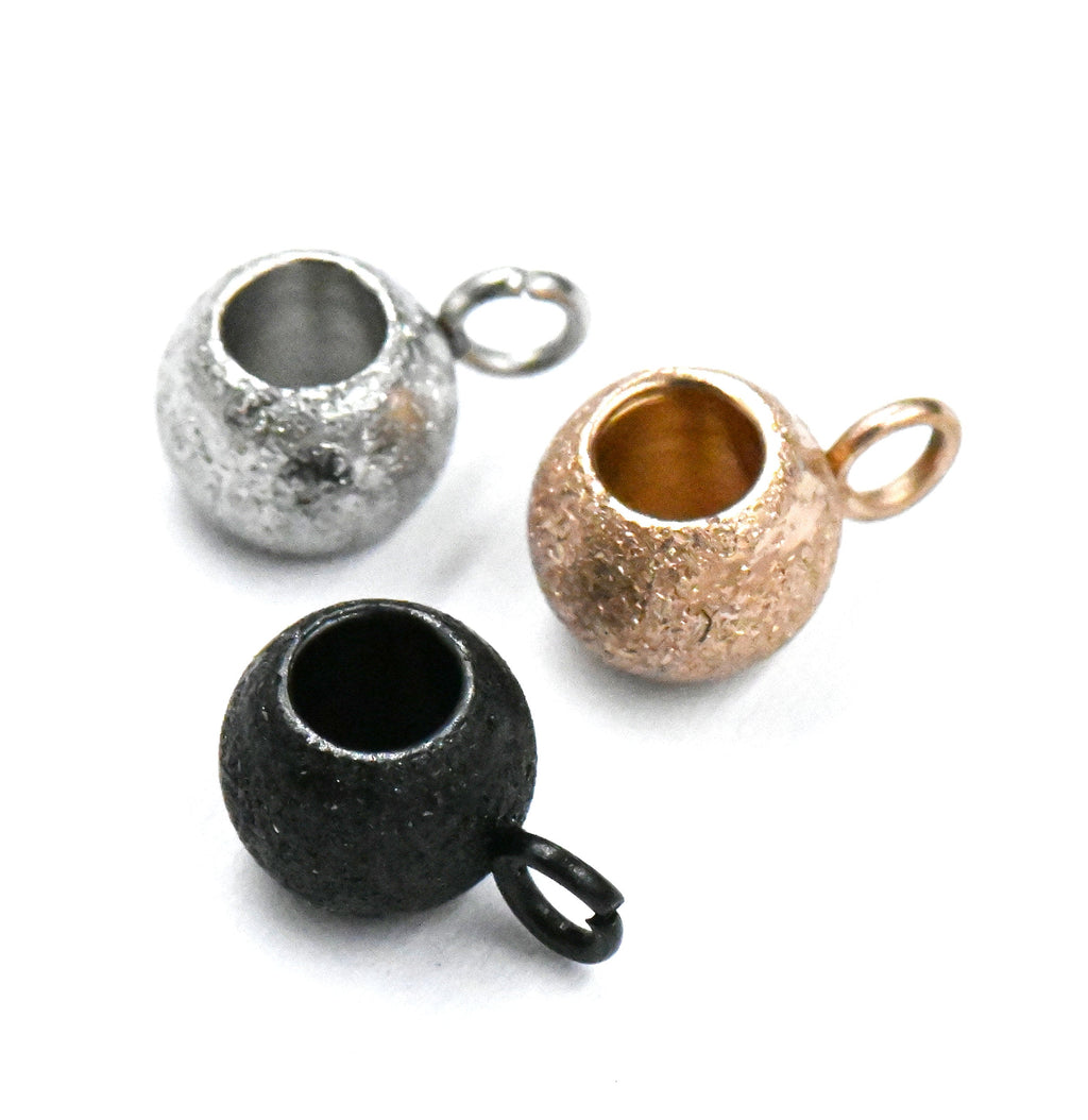 Stainless Steel Stardust 6mm Hanger 20pc Gold Silver Black Rose Gold beads