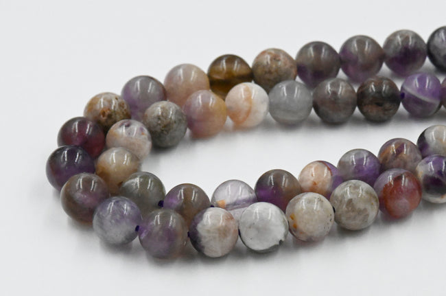 Sage Amethyst Beads, 6mm 8mm natural round beads Main Image