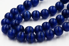 Cat Eye Beads Dark Blue 8mm, 10mm -14.5 inch strand