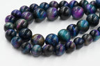 TWO STRANDS Galaxy Tigereye, Mixed Color A Grade 4mm 6mm 8mm 10mm