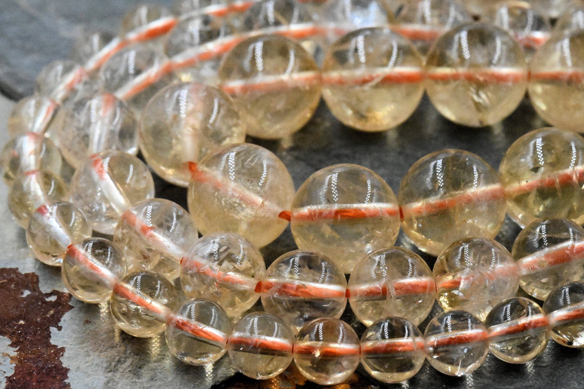 Citrine Beads, Full 15.5" Strand Natural Round Wholesale 4mm 6mm 8mm 10mm