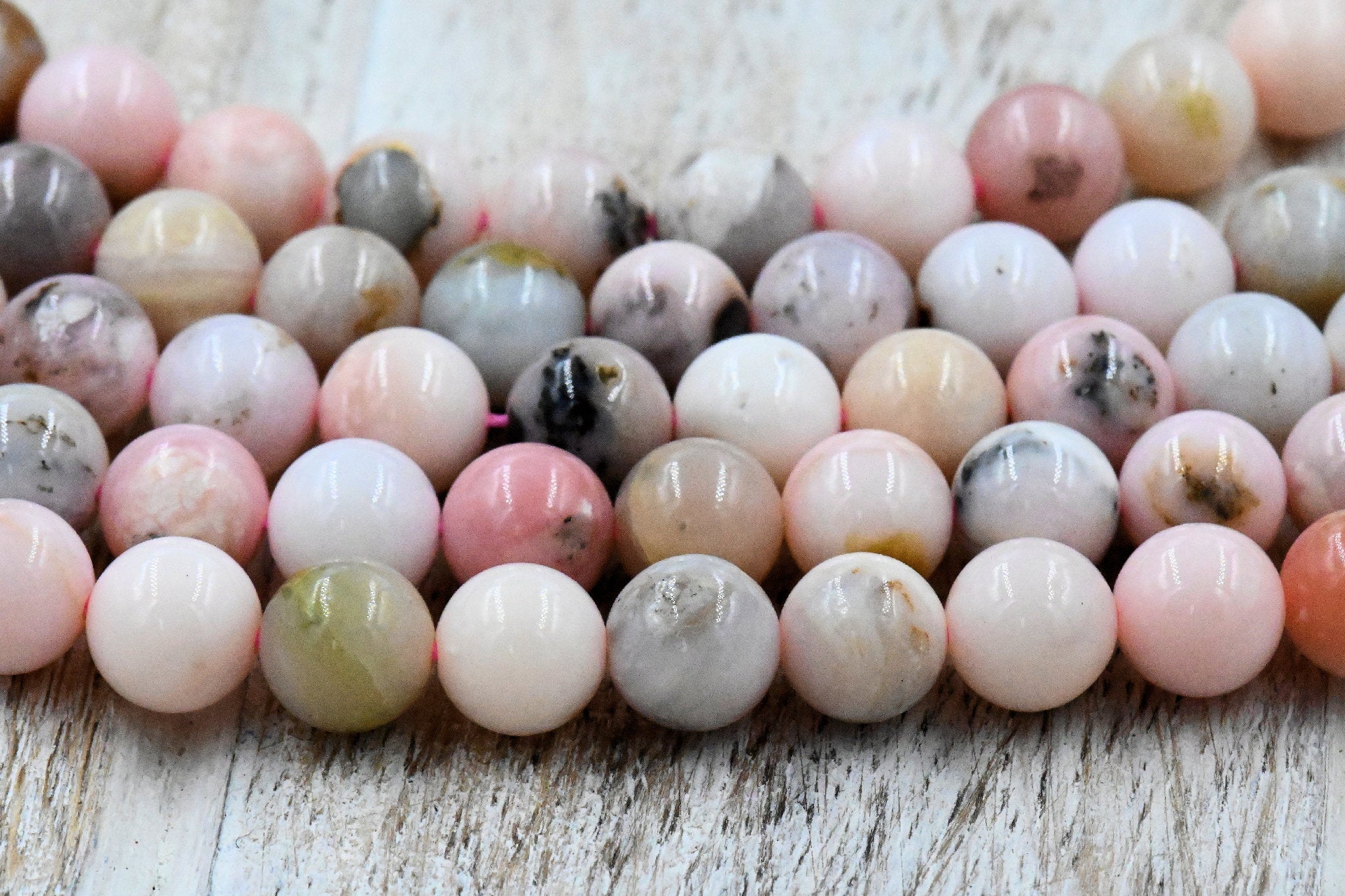 Pink Opal Beads Strands, Round, 8mm -15.5 strand
