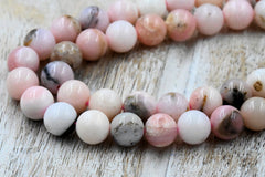 Pink Opal Beads Strands, Round, 8mm -15.5 strand