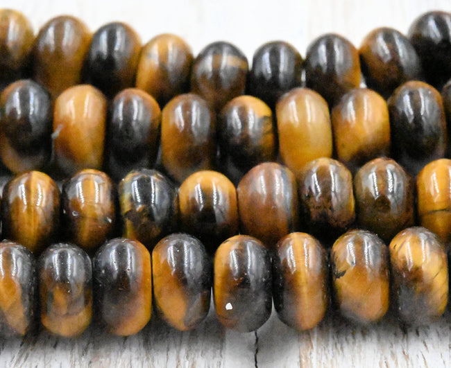 Tiger Eye Rondelle Beads Hover Image