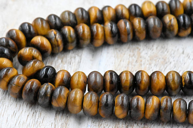 Tiger Eye Rondelle Beads Main Image