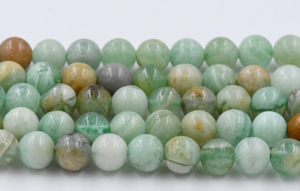 Green Kyalite Round Beads