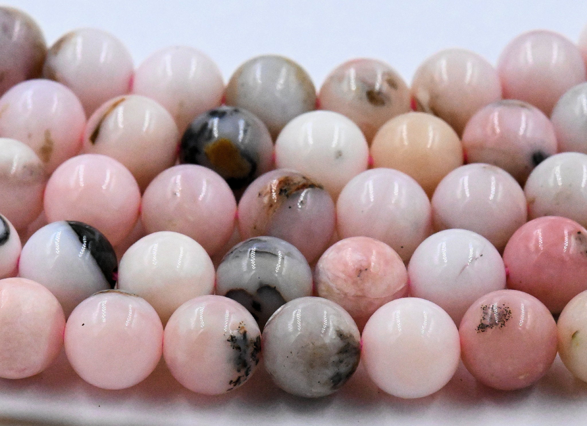 Pink Opal Beads Strands, Round, 8mm -15.5 strand