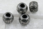Chunky Stainless Steel Large Hole Beads. 2pc