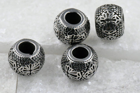 Chunky Stainless Steel Large Hole Beads. 1pc