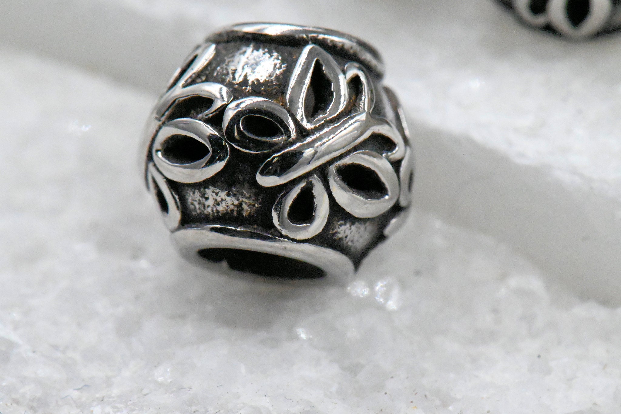 Butterfly Stainless Steel Large Hole Beads. 2pc