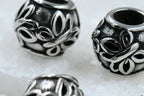 Butterfly Stainless Steel Large Hole Beads. 2pc
