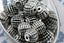 Antique Silver 9mm Beaded Round Beads, 25pc