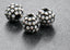 White Opal Micro Pave Cubic Zirconia Beads, 2pc Gunmetal 8mm