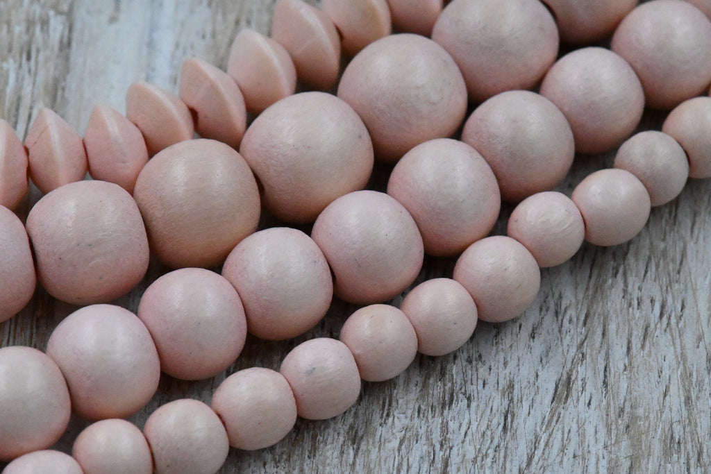Bay Coral Beads 6mm 8mm 10mm Wood beads -16 inch strand