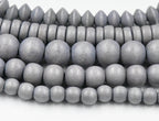 Grey Wood Beads 6mm 8mm 10mm 12mm 16mm 20mm Round or Rondelle  wood  -16 inch strand