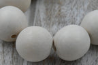 White Wood Beads