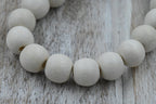 White Wood Beads