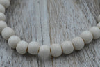 White Wood Beads