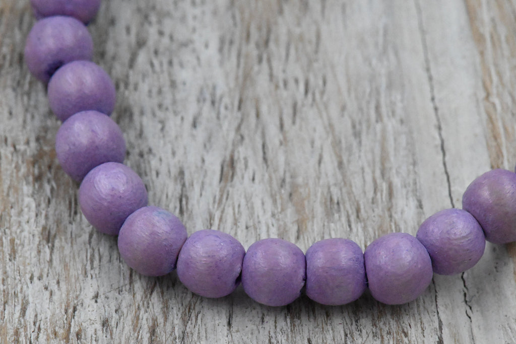 French Violet Purple Beads 6mm 8mm 10mm 8x4 Rondelle Wood beads -16 inch strand