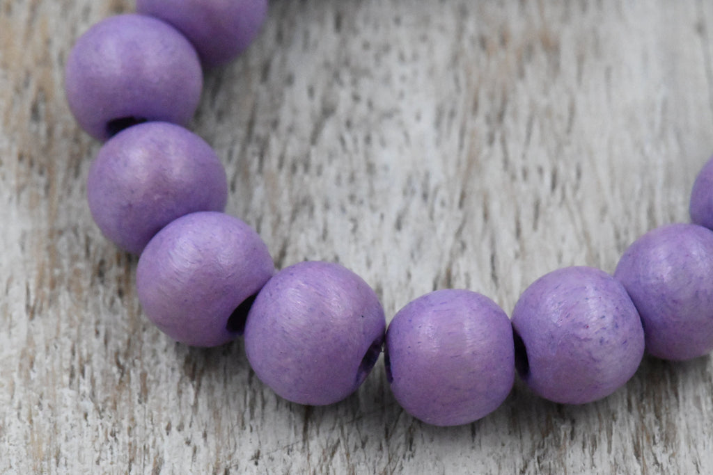 French Violet Purple Beads 6mm 8mm 10mm 8x4 Rondelle Wood beads -16 inch strand