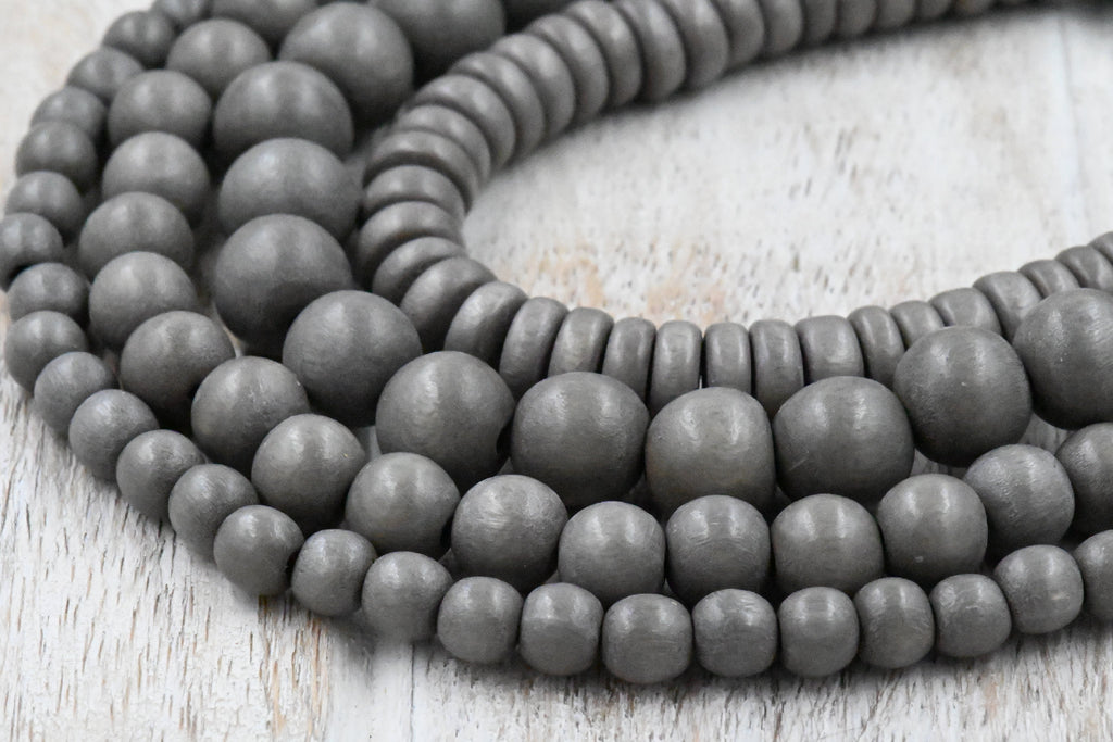 Whipped Cocoa Brown Beads 6mm 8mm 10mm 12mm Boho Neutral Brown Wood beads -16 inch strand