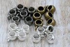 Tube Bails, Loop Bails, Hanger Antique Bronze, Antique Silver, Gold, Gunmetal or Silver 8x5mm Rondelle 25pc
