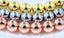 Synthetic Hematite Beads Strands, Platinum, Soft Gold, Rose Gold