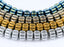 Hematite Corrugated Beads Strands, Pumpkin, Plated, 8x6mm