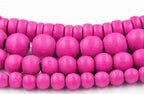 Twilight Magenta Beads 6mm 8mm 10mm Wood beads -16 inch strand